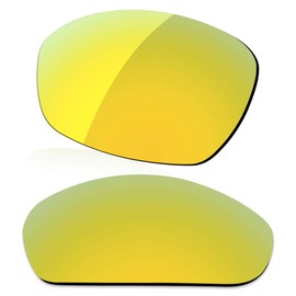 LenzReborn Polarised Lens Replacement for Oakley Straight Jacket 2007 Sunglasses - Other Options, Yellow Gold Plated - Polarised Mirrored