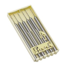 6 Pack of Busch Twist Drills Size 0.60 MM Jewelry Making Rotary Tools with 3/32" Shanks
