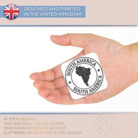 Destination Vinyl ltd Fridge Magnet bw - South America Map Travel Argentina #40193