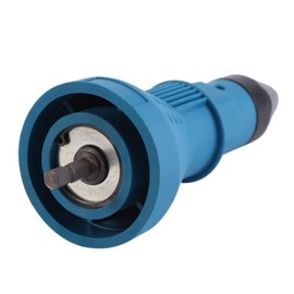 HYCDIYTS Riveter Tool Electric Riveter Attachment Riveter Rivet Gun Riveter Nutter Handle Wrench with 4 Nosepieces 0.09 - 0.13 - 0.16 - 0.19 inches (2.4 - 3.2 - 4.0 - 4.8 mm) (Blue)
