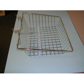 15"L X 12"D X 5"H WITH 3" FRONT SLANT BASKET SLATWALL/GRIDWALL-CHROME-Lot of 6
