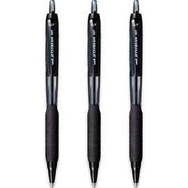uni-ball Jetstream SXN-101-7N Retractable Rollerball Pens - 0.7mm Nib Tip - Black Ink - Pack of 3