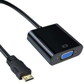 tunghey 2Pack Mini HDMI to VGA Adapter, Gold-Plated Mini HDMI to VGA Adapter (Male to Female) Compatible for Ultrabooks, notebooks, Tablets, Cameras and camcorders