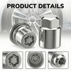 5pc M12x1.5 Wheel Lock Lug Nut Set for Toyota Lexus