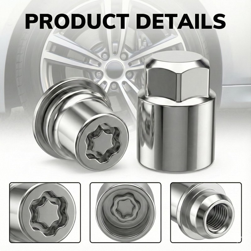 5pc M12x1.5 Wheel Lock Lug Nut Set for Toyota Lexus