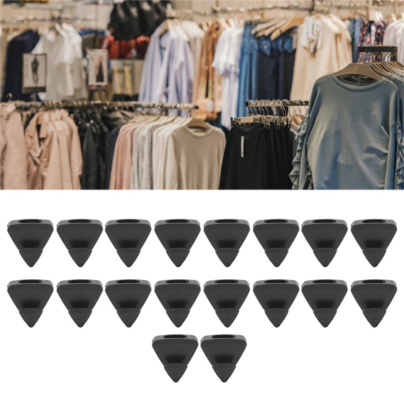 18pcs Clothes Triangle Hooks Space Saving Plastic Clothes Hanger Connector