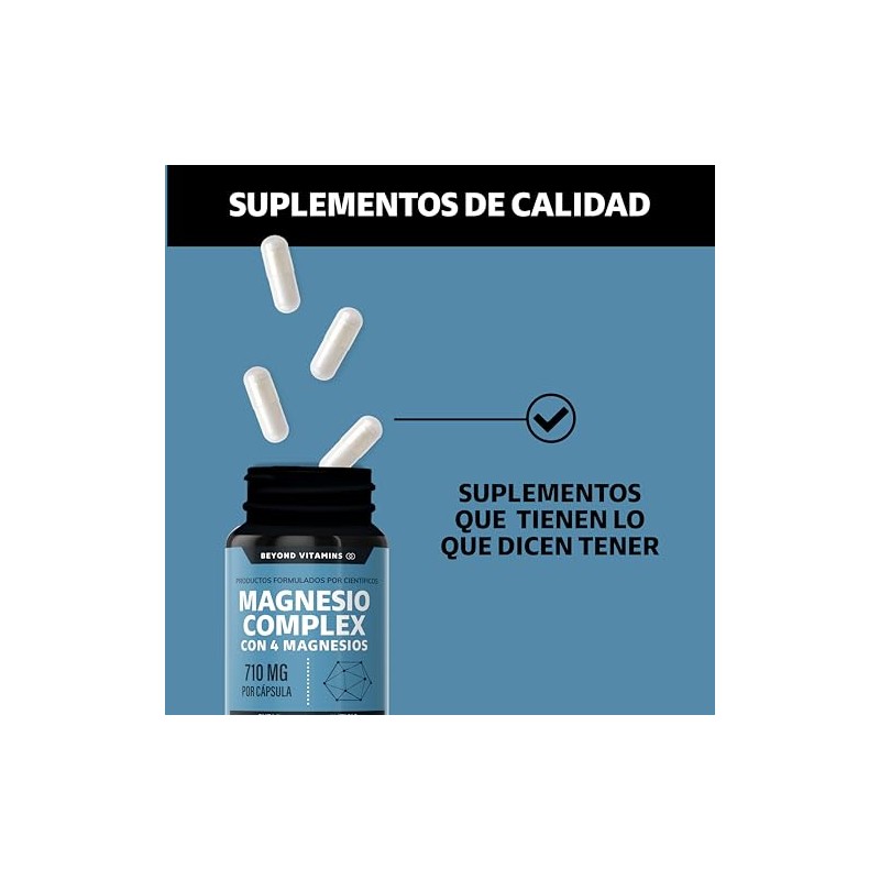 Beyond Vitamins Magnesio Complex CON 4 MAGNESIOS 180 caps