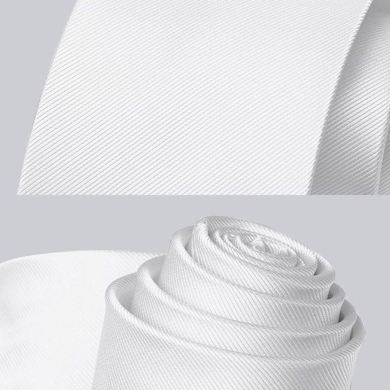 Enlision Solid Men's Wedding Ties and Pocket Square Set Plain