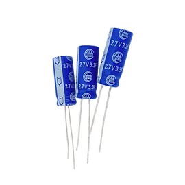 Cermant 10 pcs 8X19mm(0.31x0.75in) Super Capacitor 2.7V 3.3F Farad Capacitance Winding Type Energy Storage for On Board Backup Energy Storage (2.7V 3.3F Farad Capacitance)