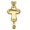 Nazareth Store 18K Gold Plated Pectoral Cross Multi Zircons Crystallized