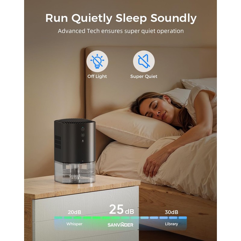Dehumidifiers for Home, 33oz Dehumidifier for Bedroom with Auto Shutoff,