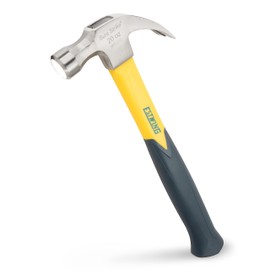 ESTWING Sure Strike Hammer - 20 oz Curved Claw with Fiberglass Handle & No-Slip Cushion Grip - MRF20C