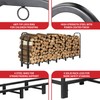 Kendane 8FT Firewood Rack Outdoor, Heavy Duty Adjustable Firewood log