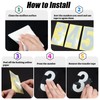 Reflective Mailbox Numbers for Outside - 30 Pcs Waterproof Mailbox