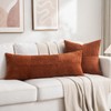 Fancy Homi 2 Packs Rust Boho Decorative Throw Pillow Covers