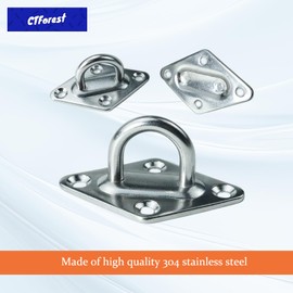 CTForest Pack of 8 Mounting Ring, Hook Lashing Ring, Lashing Recess Belt Holder, for Loads Securing in Trailers, Trucks, Boats, Cars, Kayak etc. (M5)