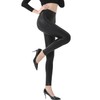 Retro Gong Black Womens Faux Leather Leggings Stretch High Waisted