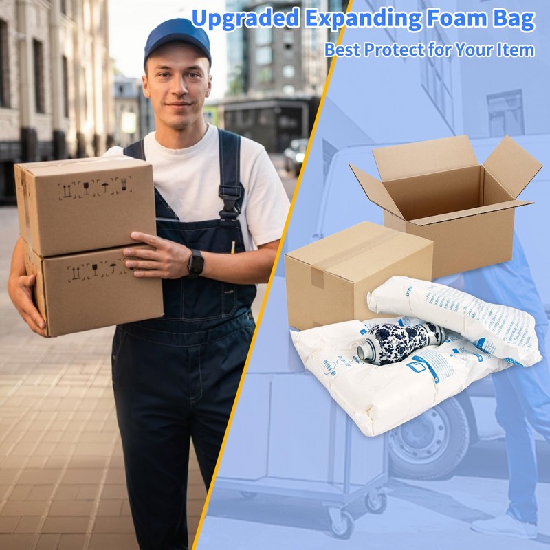 4 pcs 10"x12" Expanding Packing Foam,Expanding Foam Packaging for Electronics,