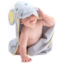 Little Tinkers World Hooded Baby Towel - Elephant, Hooded Bath Towels for Babies, Toddlers Ð Baby Towel for Boys and Girl
