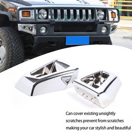 Lcojicep Car Replacement Trim Front Bumper Side Cover Trim Kit Compatible for Hummer H2 2003-2009 Car Exterior Front Bumper Trim Strip Bumper Panel Accessories (2PCS) (Bright Light)