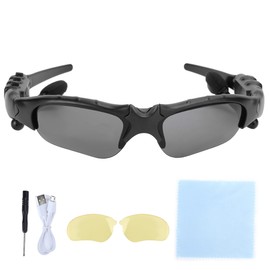 Intelligent 5.0 Wireless Bluetooth Sunglasses Sports Driving Glasses with Stereo Earphones(BlackYellowGlasses Screwdriver )