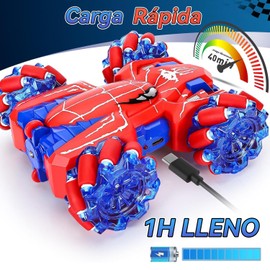 JIUS@FF Coche Spider RC para Niños, Coche Acrobático De Juguete con Barra De Luz, Coche RC De 2,4 GHz, Juguete Recargable De Carreras Rápidas para Niños