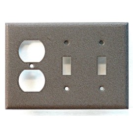 Mulberry NEW Mulberry Wrinkle Brown Steel 1-DUPLEX , 2-TOGGLE / Wall Switch Plate Cover