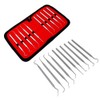 Set of 10 Stainless Steel Precision Micro Pick Set Combo,