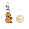 Golden Retriever Zipper Charm Set of 2 Badge Reel Accent