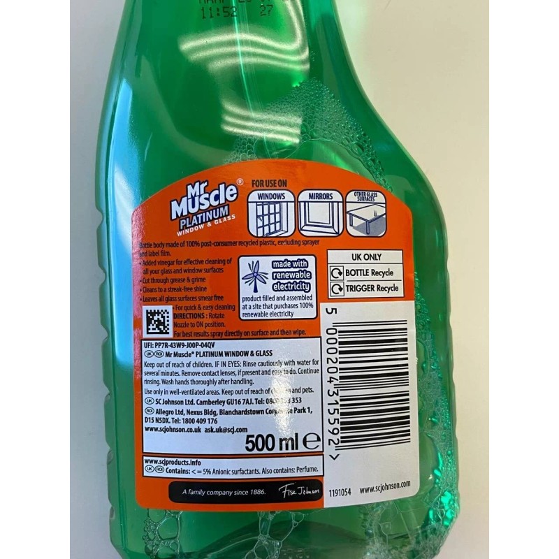 Mr. Muscle MR MUSCLE ADV PLATINUM TRIGGER WINDOW & GLASS