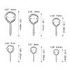 FEPITO 100 Pieces Eye Bolts Eye Screw Hooks Nickel Plated