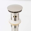 Brushed Nickel Pop Up Sink Drain with Overflow, Bathroom Faucet