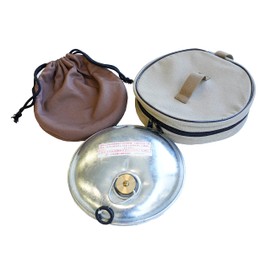 Iwatani Materials Hot Water Bottle, Winter Ally for Camper, Compatible with Direct Fires, Metal Hot Water Bottle, Diameter Approx. 8.1 inches (20.5 cm), Mini Round Bag, Carrying Case Set, Camping, Cold Protection