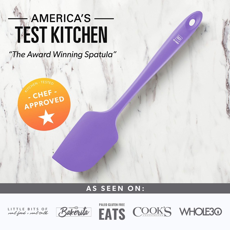 DI ORO Silicone Spatula Set - Rubber Kitchen Spatulas for