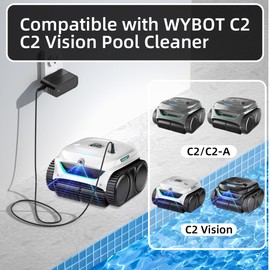 Charger for WYBOT Robotic Pool Cleaner, 25.2V Power Adapter Compatible with WYBOT C2 C2-A, C2 Vision C2-B Cordless Robotic Pool Vacuum