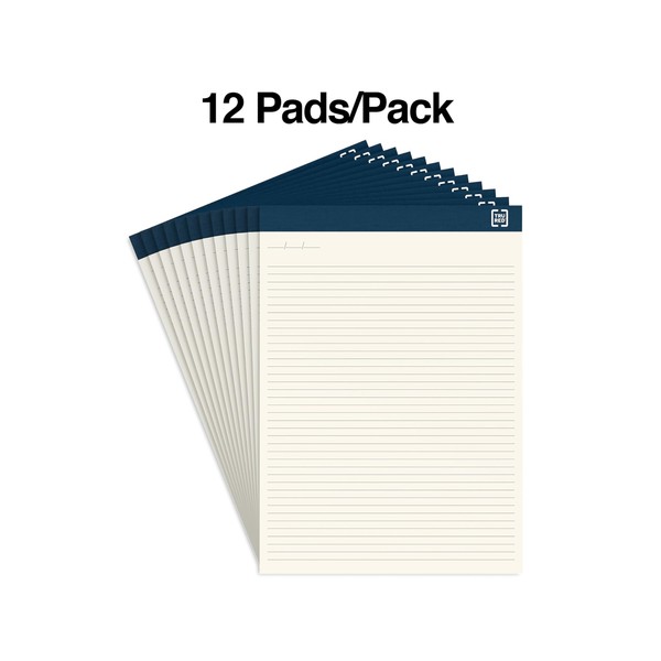 TRU RED Notepads, 8.5-inch x 11.75-inch, Narrow Ruled, Ivory, 50