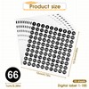 1-100 Round Number Stickers, 10 Sheets Consecutive Labels, Self-Adhesive 0.4"