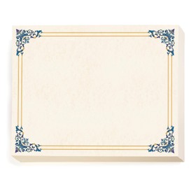 PaperDirect Renaissance Certificate Paper, Blue & Gold Border, 8.5 x 11, 100 Count