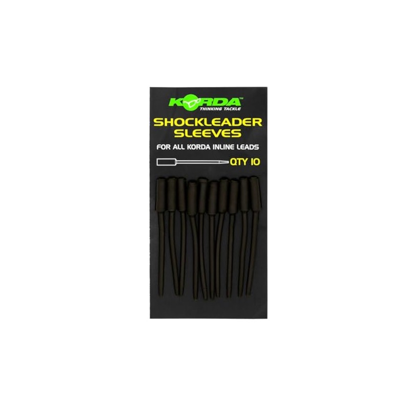Korda Shockleader Sleeves - 10 Gummihülsen, Angelzubehör zum Karpfenangeln, Karpfenzubehör
