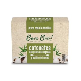 Cotonetes de Bambú Hisopos de Algodón 200 Pz Bam Boo! Lifestyle (200 Piezas, 1, Caja)
