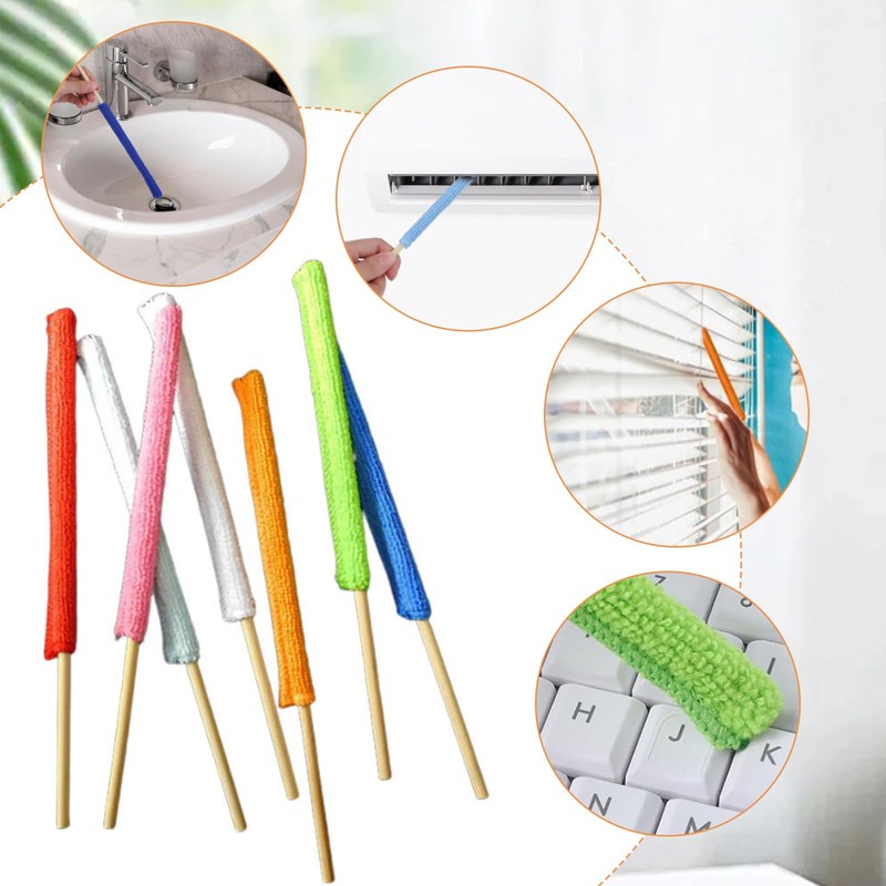 Yuiturt 12 Pcs Microfiber Dusters for Cleaning, Mini Detail Duster