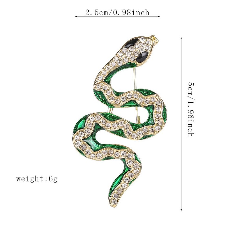 Gold Snake Large Brooches for Women, Punk Style Lapel Pin