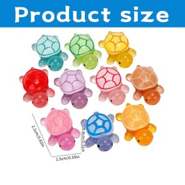 MaoNativey 30 PCS Glow in The Dark Mini Turtles - Tiny Resin Figurines for Fairy Gardens, DIY Crafts, Dollhouse Miniatures, Micro Landscaping, Home Decor, Night Light Decorations
