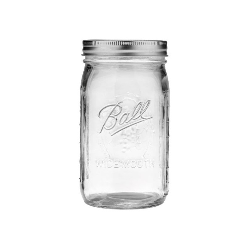 Ball Mason Wide Mouth Jars with Lids and Bands, Set