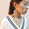 Personality Cassette Tape Dangle Earrings Acrylic Punk Funny Earrings for