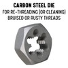 Drill America - DWTHX3816 3/8"-16 Carbon Steel Hex Rethreading Die,