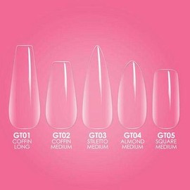 Kiara Sky Gelly Tips Starter Kit | Includes Prep, Primer, Builder, Top Coat, Tips | Almond Medium