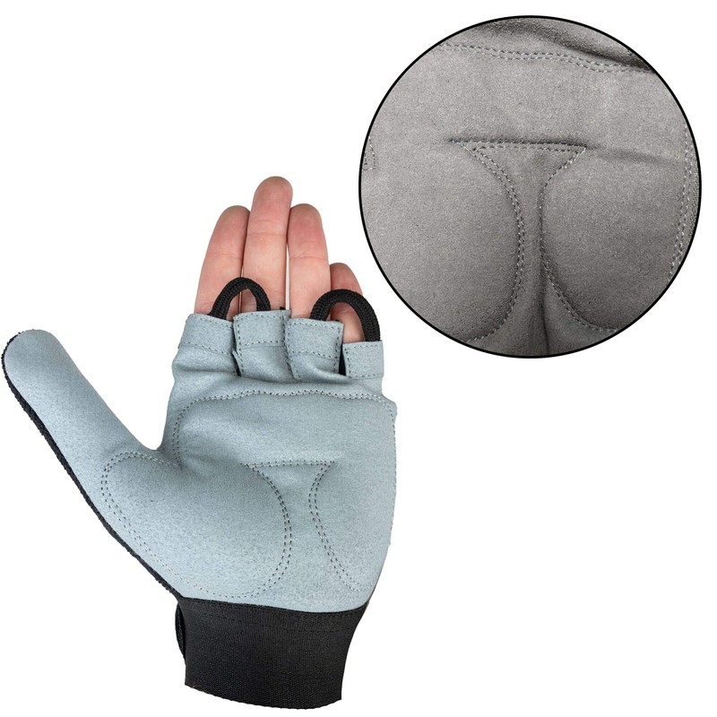 Globaleather Gel Pad Lite Wheelchair Gloves - Silver (Small) -