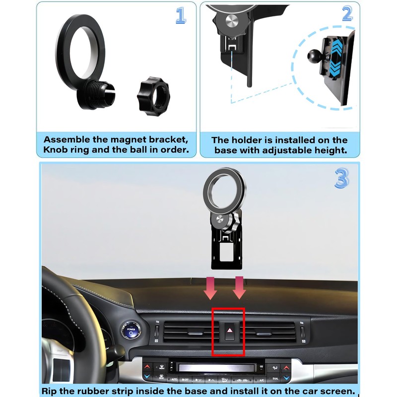 AbeeyGeomarn Car Phone Holder for Lexus CT200h 2011-2017 Accessories Compatible