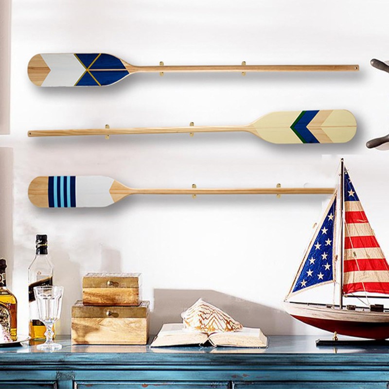 MOROBOR Wooden Paddle Holder 4 Pieces Rowing Rack Wall Decor